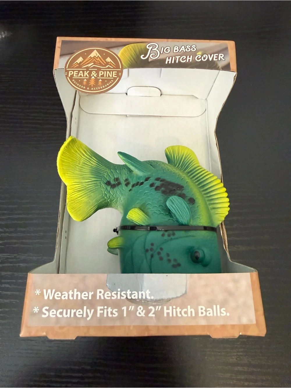 Green and Yellow Big Bass Hitch Cover